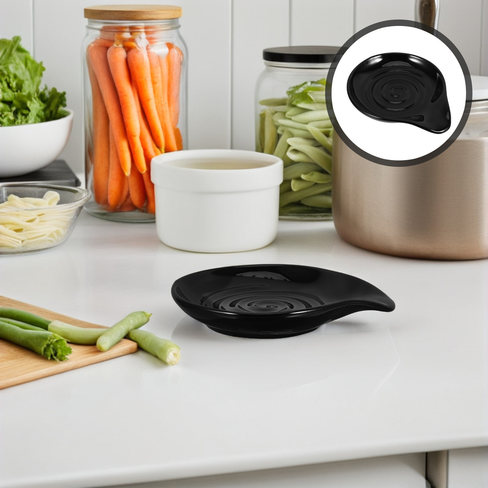 Kitchen Gadgets Gold - Ceramic Spoon Rest Kitchen Counter Multi