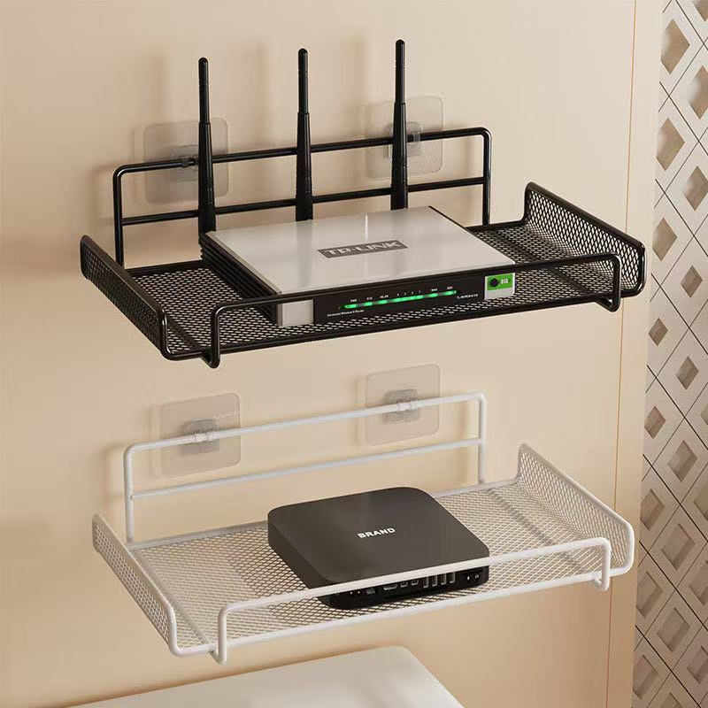 Kitchen Gadgets Organizer - No‑Drill Wall Mount Router Shelf Metal