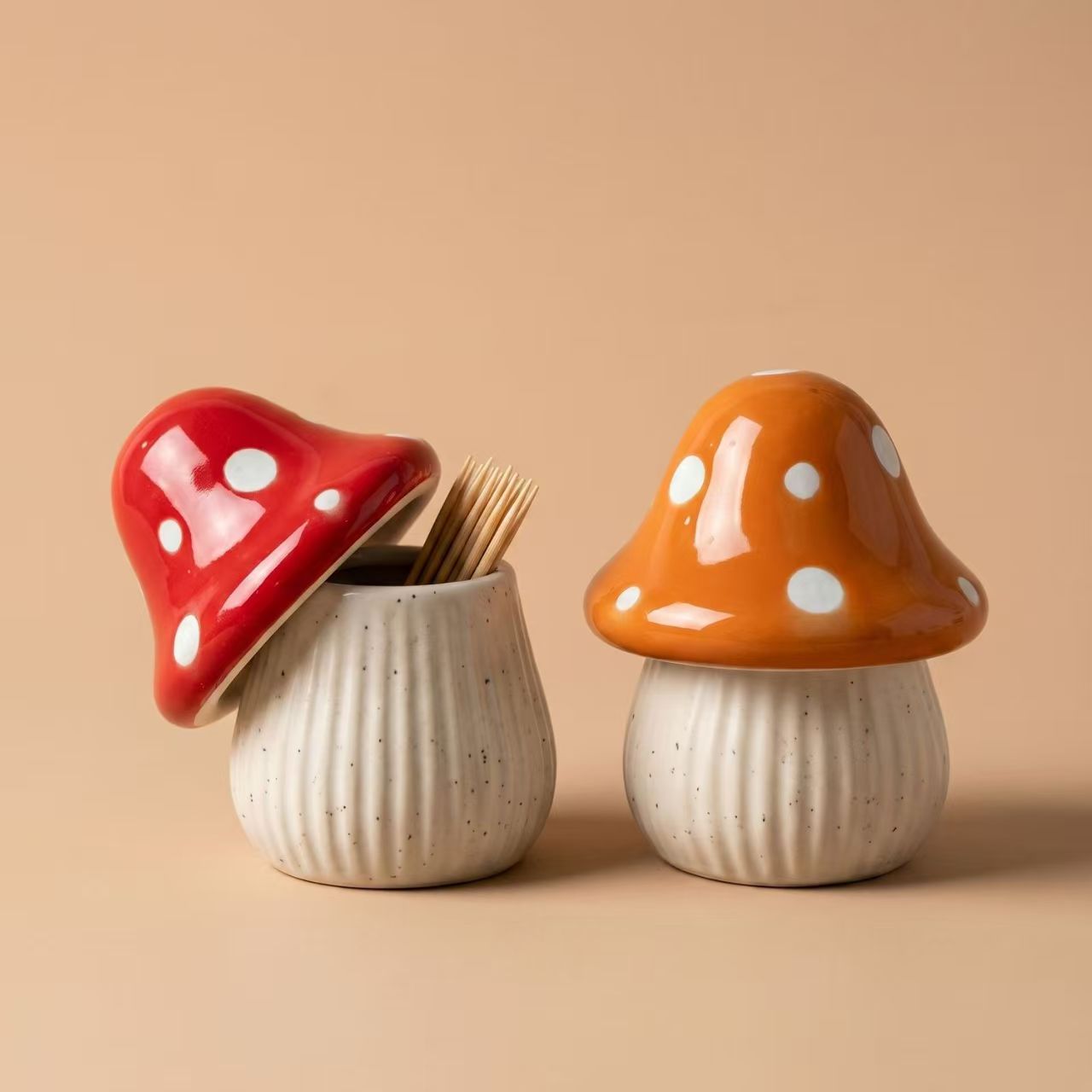 Cartoon Mushroom Ceramic Stora - Kitchen Gadgets Organizer ulasan dan harga