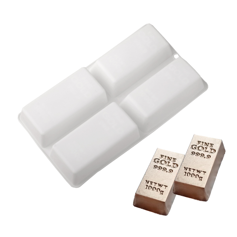 4-Cells Gold Bar Shaped Mousse - Kitchen Gadgets Gold ulasan dan harga