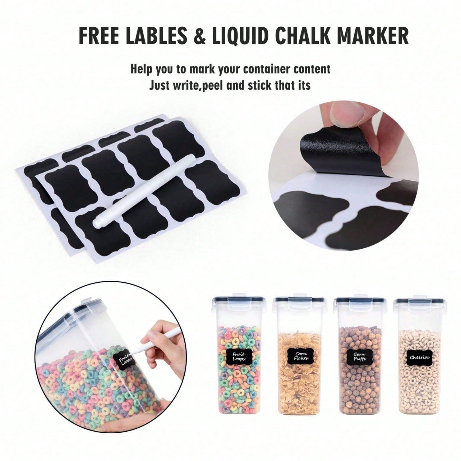 4 Pack Airtight Cereal & Dry F - Kitchen Gadgets Organizer ulasan dan harga