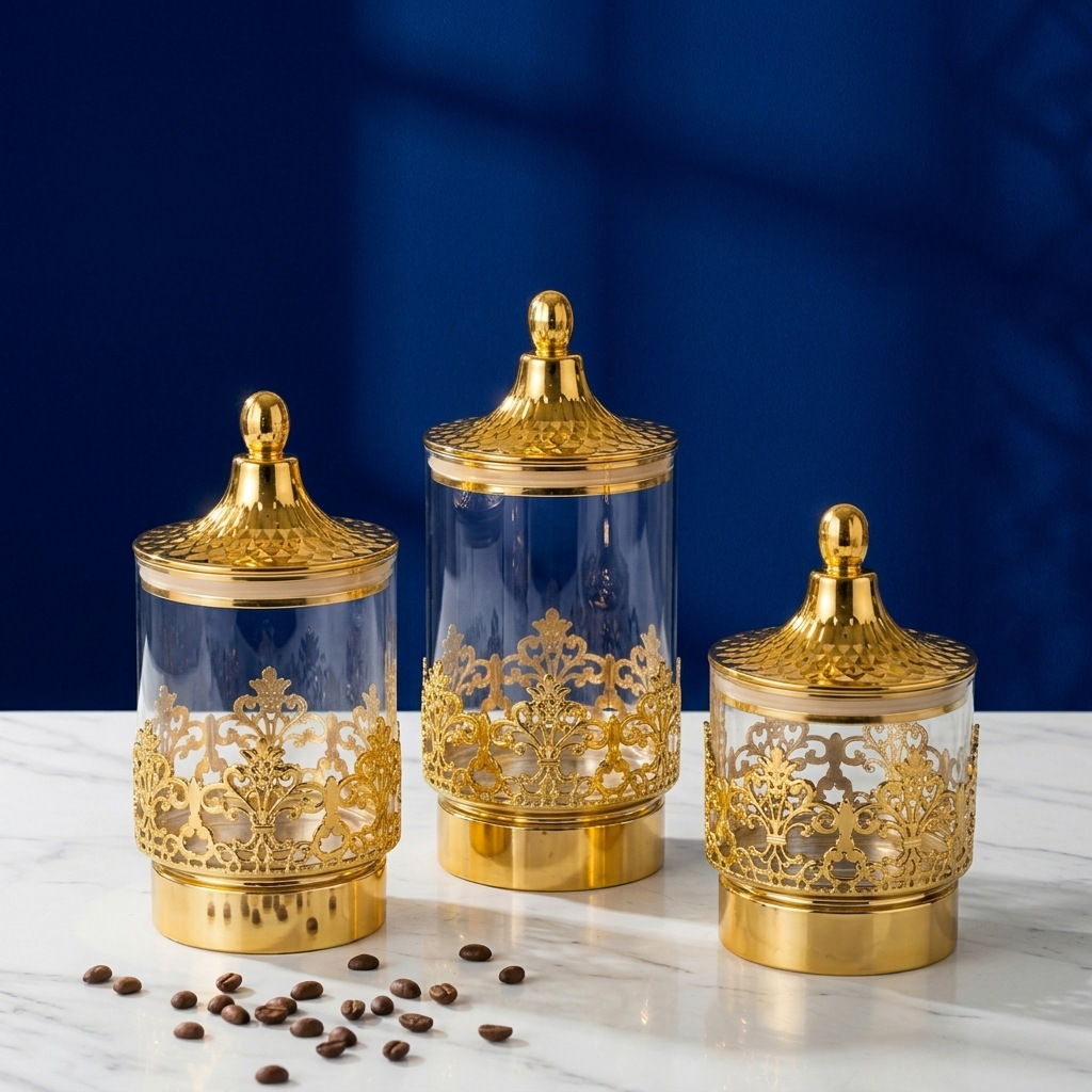 European Transparent Gold-plat - Kitchen Gadgets Organizer ulasan dan harga