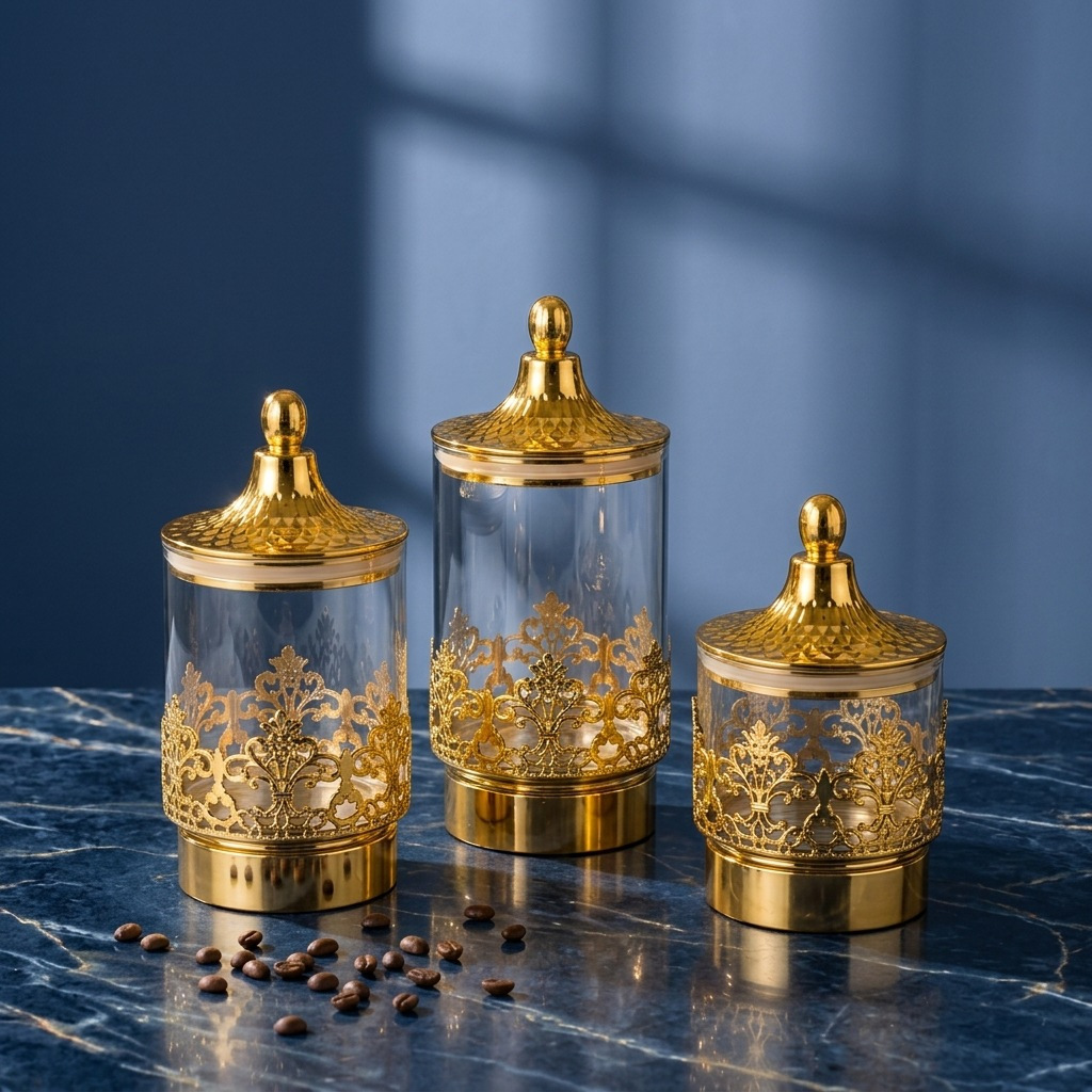 European Transparent Gold-plat - Kitchen Gadgets Organizer ulasan dan harga