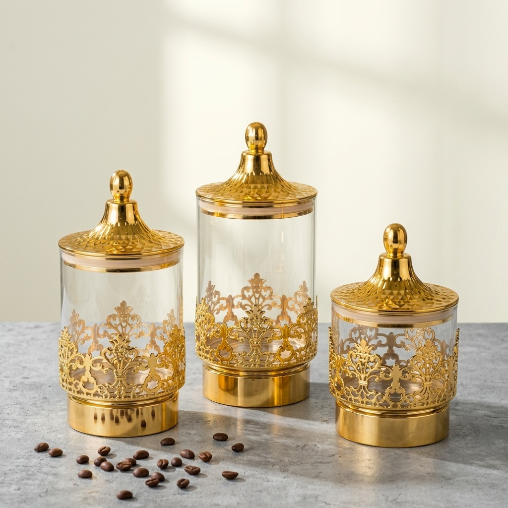 European Transparent Gold-plat - Kitchen Gadgets Organizer ulasan dan harga