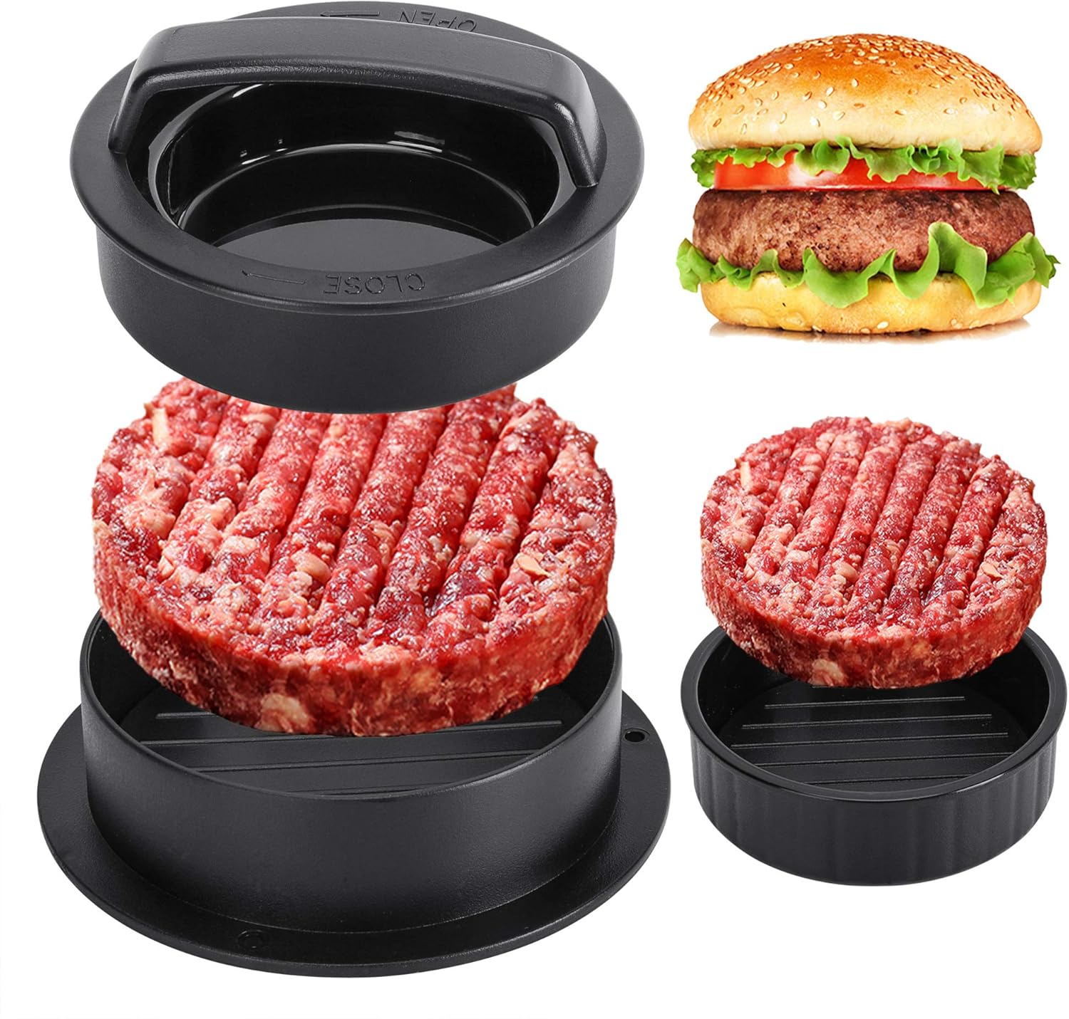 Round Hamburger Burger Press B - Kitchen Helper Gadgets ulasan dan harga