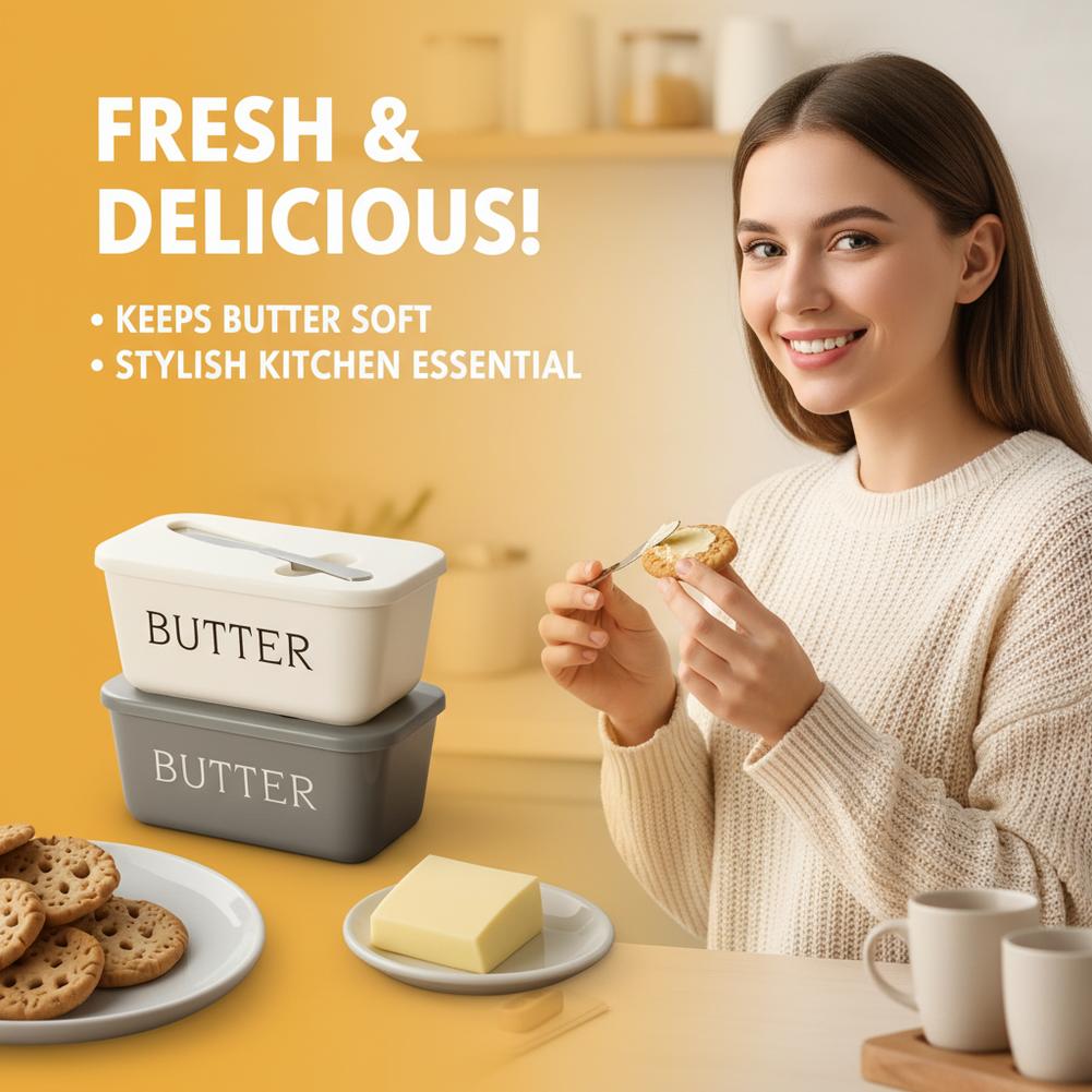 PP Butter Dish with Lid & Spre - Kitchen Gadgets Organizer ulasan dan harga