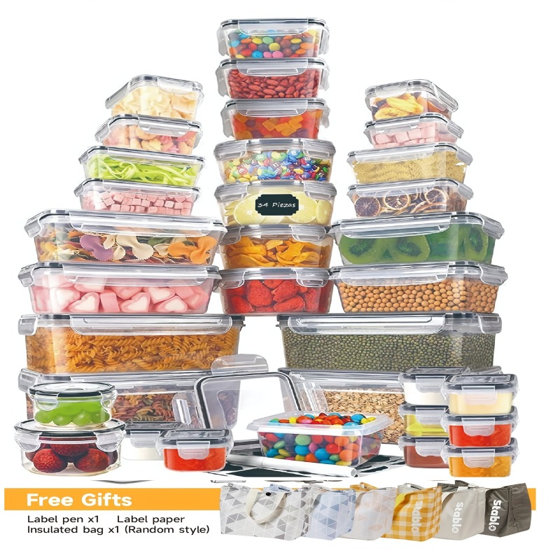 48PCS BPA-Free Food Storage Se - Kitchen Gadgets Organizer ulasan dan harga