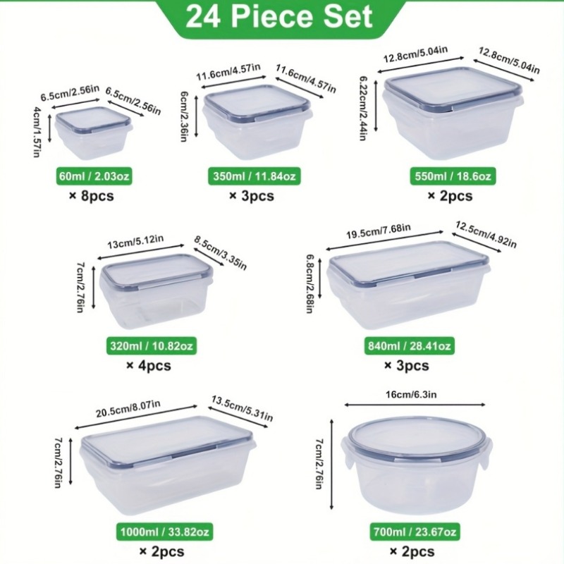 48PCS BPA-Free Food Storage Se - Kitchen Gadgets Organizer ulasan dan harga